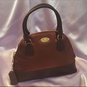 Coach Cora Mini Oxblood / Metallic Cherry